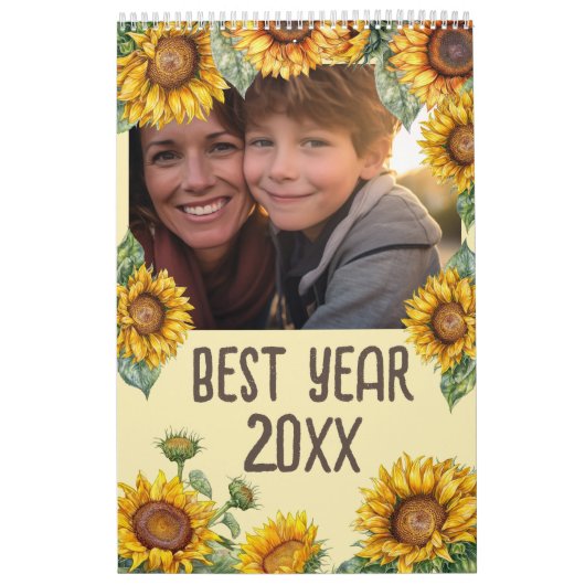 Sonnenblumen-Foto neues Jahr Kalender (Titelbild)