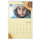 Sonnenblumen-Foto neues Jahr Kalender (Mär 2026)