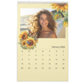 Sonnenblumen-Foto neues Jahr Kalender (Feb 2026)
