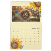 Sonnenblumen-Foto neues Jahr Kalender (Jan 2026)