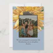 Sonnenblumen Foto Rahmen Moderner rustikaler Absch Ankündigung (Rückseite)