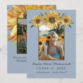 Sonnenblumen Foto Rahmen Moderner rustikaler Absch Ankündigung (Vorne/Hinten)
