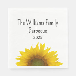 Sonnenblumen Foto Sommerfamilie Barbecue Serviette