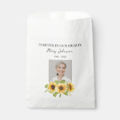 Sonnenblumen-Foto Trauerfeier Beerdigung Geschenktütchen (Vorderseite)