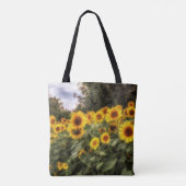 Sonnenblumen-Foto überall auf der Drucktüte Tasche (Rückseite)
