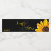 Sonnenblumen, Foto-Wasserflasche mit Namen Wasserflaschenetikett (Einzelnes Label)