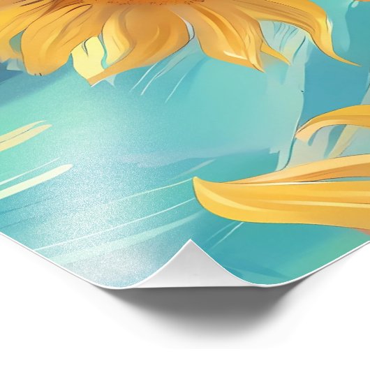 Sonnenblumen Fotodruck (Ecke)