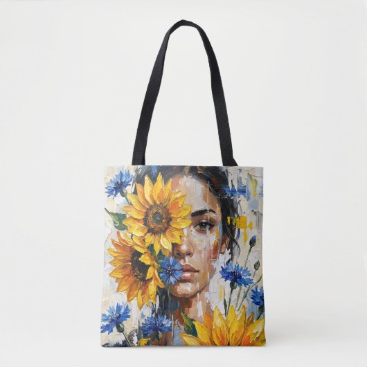 Sonnenblumen Frau Tasche (Vorderseite)