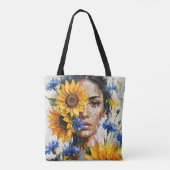 Sonnenblumen Frau Tasche (Rückseite)