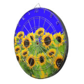 Sonnenblumen - Freiheit Ukraine - Frieden Dartscheibe (Vorderseite rechts)