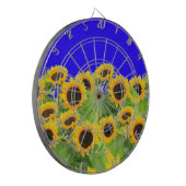 Sonnenblumen - Freiheit Ukraine - Frieden Dartscheibe (Vorderseite Links)