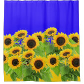 Sonnenblumen - Freiheit Ukraine Frieden ukrainisch Duschvorhang (Vorderseite)