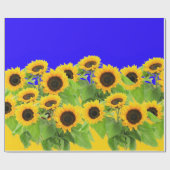 Sonnenblumen - Freiheit Ukraine Frieden ukrainisch Geschenkpapier (Flach)