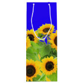 Sonnenblumen - Freiheit Ukraine Frieden ukrainisch Geschenktüte Für Weinflaschen (Rückseite)