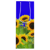 Sonnenblumen - Freiheit Ukraine Frieden ukrainisch Geschenktüte Für Weinflaschen (Vorderseite)