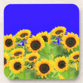 Sonnenblumen - Freiheit Ukraine Frieden ukrainisch Getränkeuntersetzer (Vorderseite)