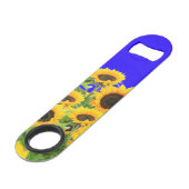 Sonnenblumen - Freiheit Ukraine Frieden ukrainisch Speed Flaschenöffner (Rückseite Schrägansicht)