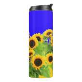 Sonnenblumen - Freiheit Ukraine Frieden ukrainisch Thermosbecher (Nach links gedreht)
