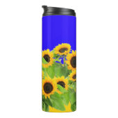 Sonnenblumen - Freiheit Ukraine Frieden ukrainisch Thermosbecher (Nach rechts gedreht)