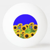 Sonnenblumen - Freiheit Ukraine Frieden ukrainisch Tischtennisball (Rückseite)