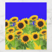 Sonnenblumen - Freiheit Ukraine Frieden ukrainisch Weinetikett (Einzelnes Label)