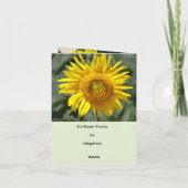 Sonnenblumen Freude Karte (Rückseite)