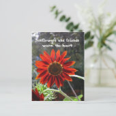 Sonnenblumen & Freunde! Postkarte (Stehend Vorderseite)
