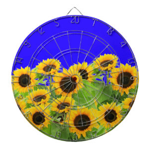 Sonnenblumen - Frieden - Freiheit für die Ukraine Dartscheibe