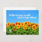 Sonnenblumen Frieden für die Ukraine Postkarte (Vorne/Hinten)