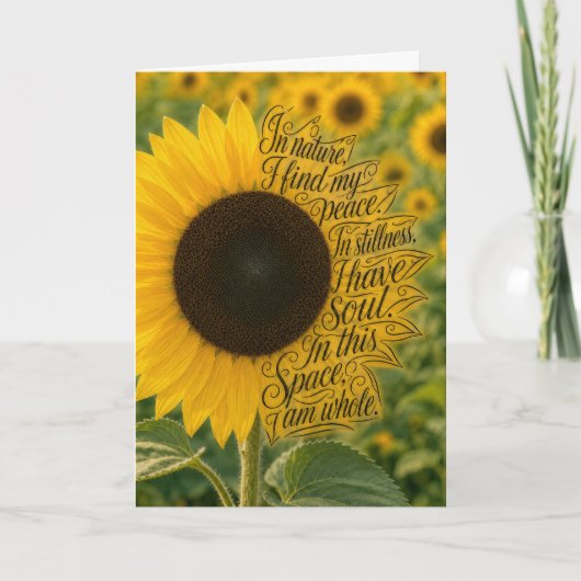 Sonnenblumen Frieden  Karte (Vorderseite)