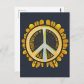 Sonnenblumen-Friedenssymbol Sonnenblumen Weltfried Postkarte (Vorne/Hinten)