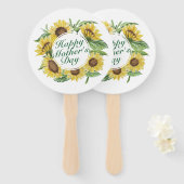 Sonnenblumen Frohe Muttertag Blumenlüfter Fächer (Vorne und Hinten)