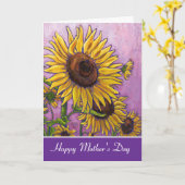 Sonnenblumen Frohen Muttertag Karte (Gelbe Blume)