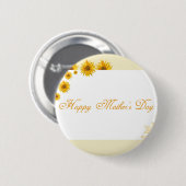 Sonnenblumen Frohes Muttertag Blumengrüße Button (Vorne & Hinten)