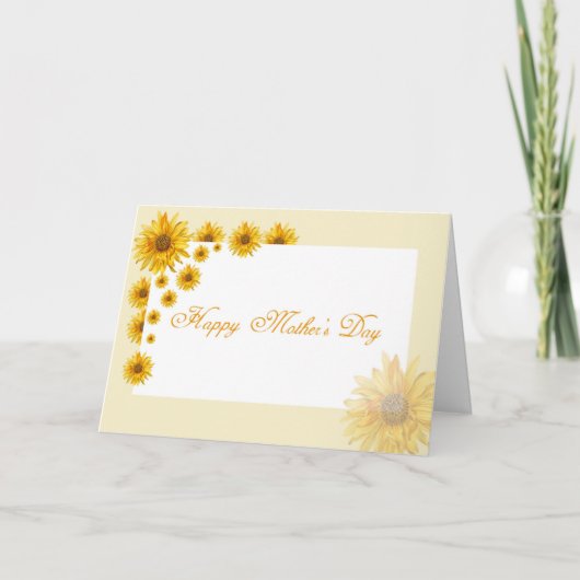 Sonnenblumen Frohes Muttertag Blumengrüße Karte (Vorderseite)