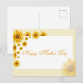 Sonnenblumen Frohes Muttertag Blumengrüße Postkarte (Vorne/Hinten)