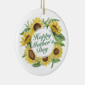 Sonnenblumen Frohes Muttertagsbrunnen Keramik Ornament (Rechts)