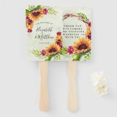 Sonnenblumen Frühling Rosa Blumenzehen Danke Fächer (Vorne und Hinten)