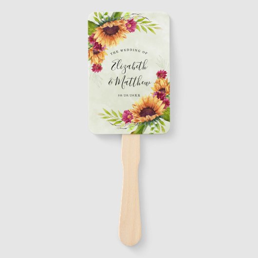 Sonnenblumen Frühling Rosa Blumenzehen Danke Fächer (Vorderseite)