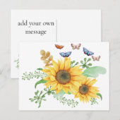 Sonnenblumen Frühlingsurlaub Postkarte (Vorne/Hinten)