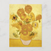 Sonnenblumen Fünfzehn Yellow Vincent van Gogh Postkarte (Vorderseite)