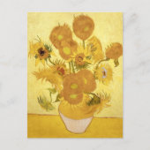 Sonnenblumen Fünfzehn Yellow Vincent van Gogh Postkarte (Vorderseite)