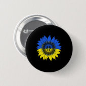 Sonnenblumen für den Frieden der Ukraine Button (Vorne & Hinten)