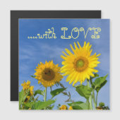 Sonnenblumen für Dich ... Magnetkarte (Vorne/Hinten)