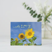 Sonnenblumen für Dich ... Postkarte (Stehend Vorderseite)