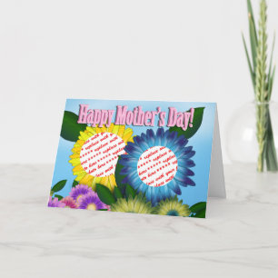 Sonnenblumen für die Mama Dualrahmen für den Mutte Karte