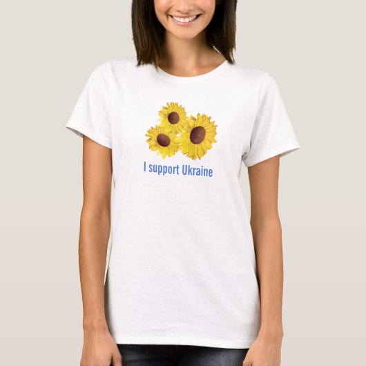 Sonnenblumen für die Ukraine Design TeeShirt T - S T-Shirt (Vorderseite)