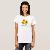 Sonnenblumen für die Ukraine Design TeeShirt T - S T-Shirt (Vorne ganz)
