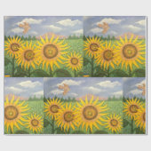 Sonnenblumen für die Ukraine Geschenkpapier (Flach)