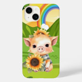 Sonnenblumen für niedliche Schweine Case-Mate iPhone Hülle (Rückseite)